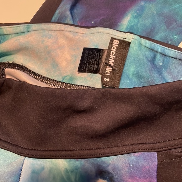Black milk teal galaxy gym legging size small with pockets - Picture 5 of 5